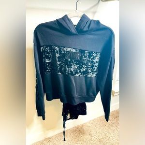 PINK two piece set. Color: Black.